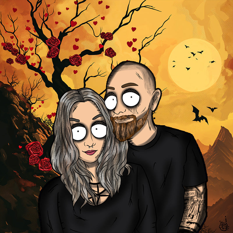 The Nightmare Portrait | Tim Burton style portrait