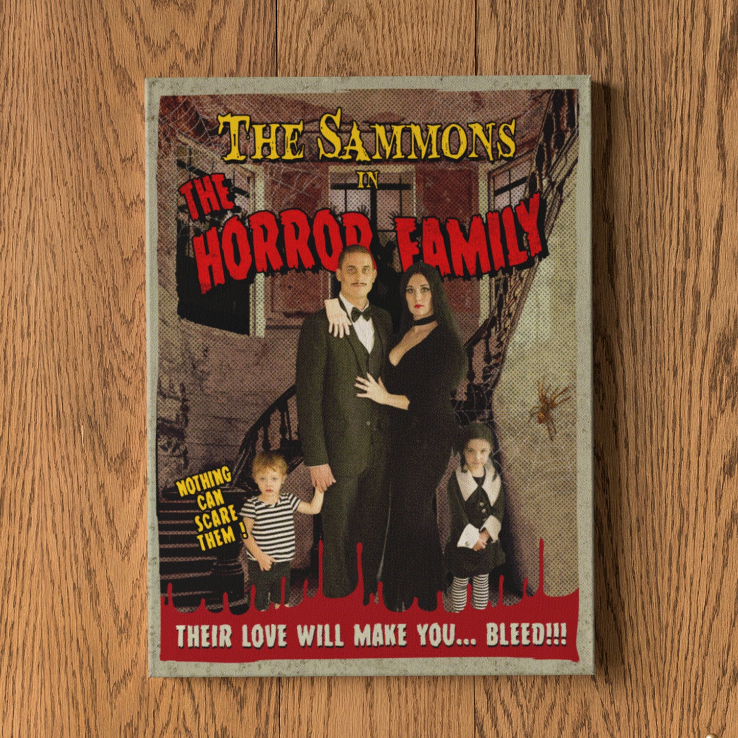 Custom horror movie poster for family