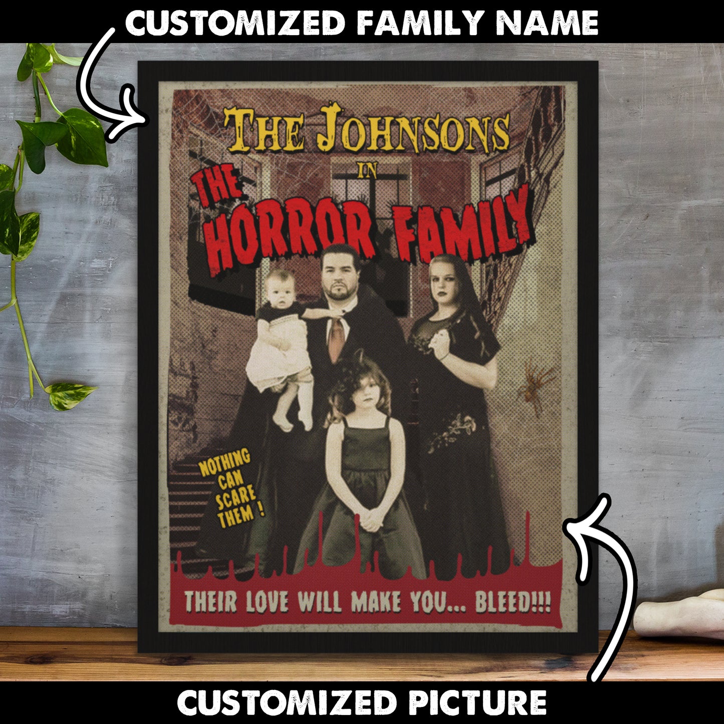 Custom horror movie poster for family