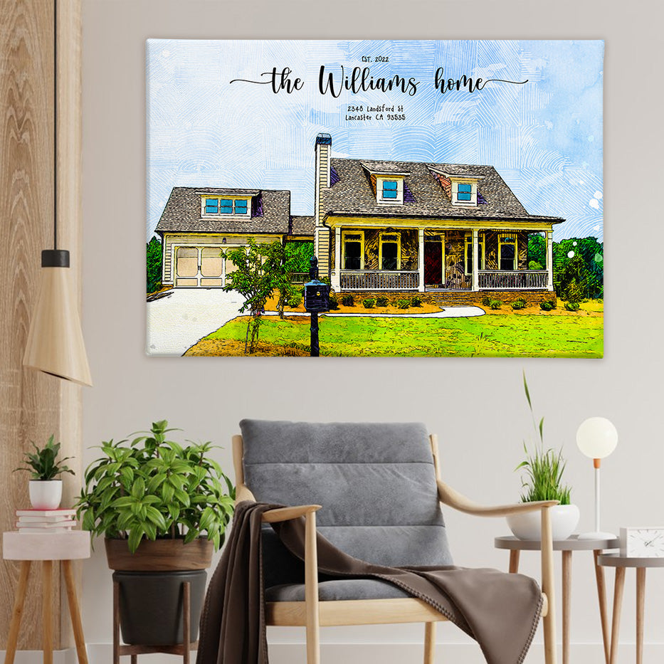 Custom house portrait