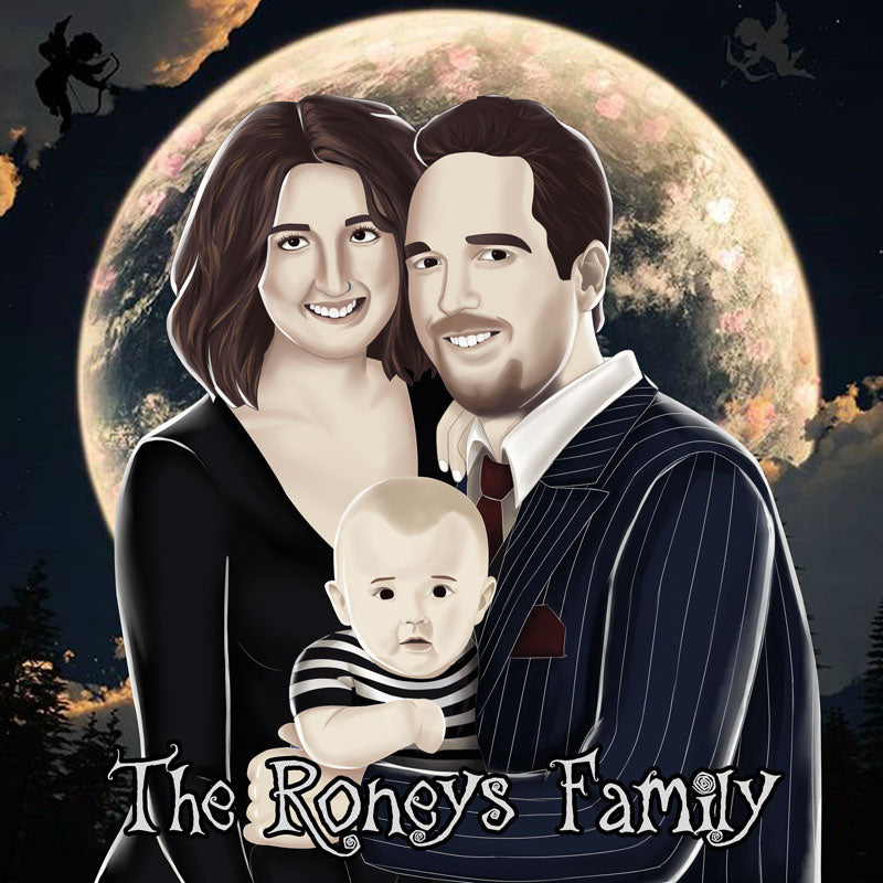 Addams Family style family Portrait | HD Digital Portrait!
