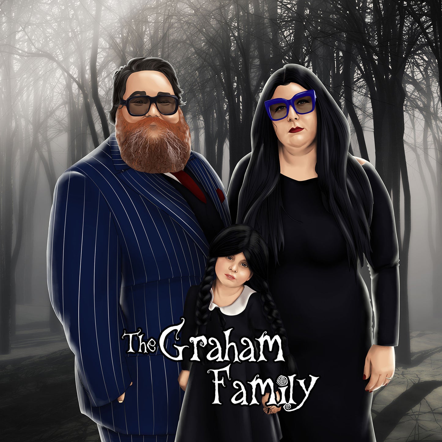 Addams Family style family Portrait | HD Digital Portrait!