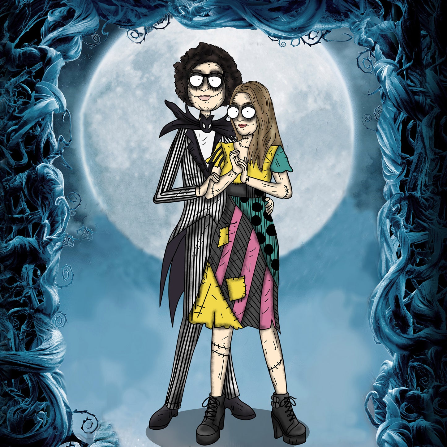 The Nightmare Portrait | Tim Burton style portrait