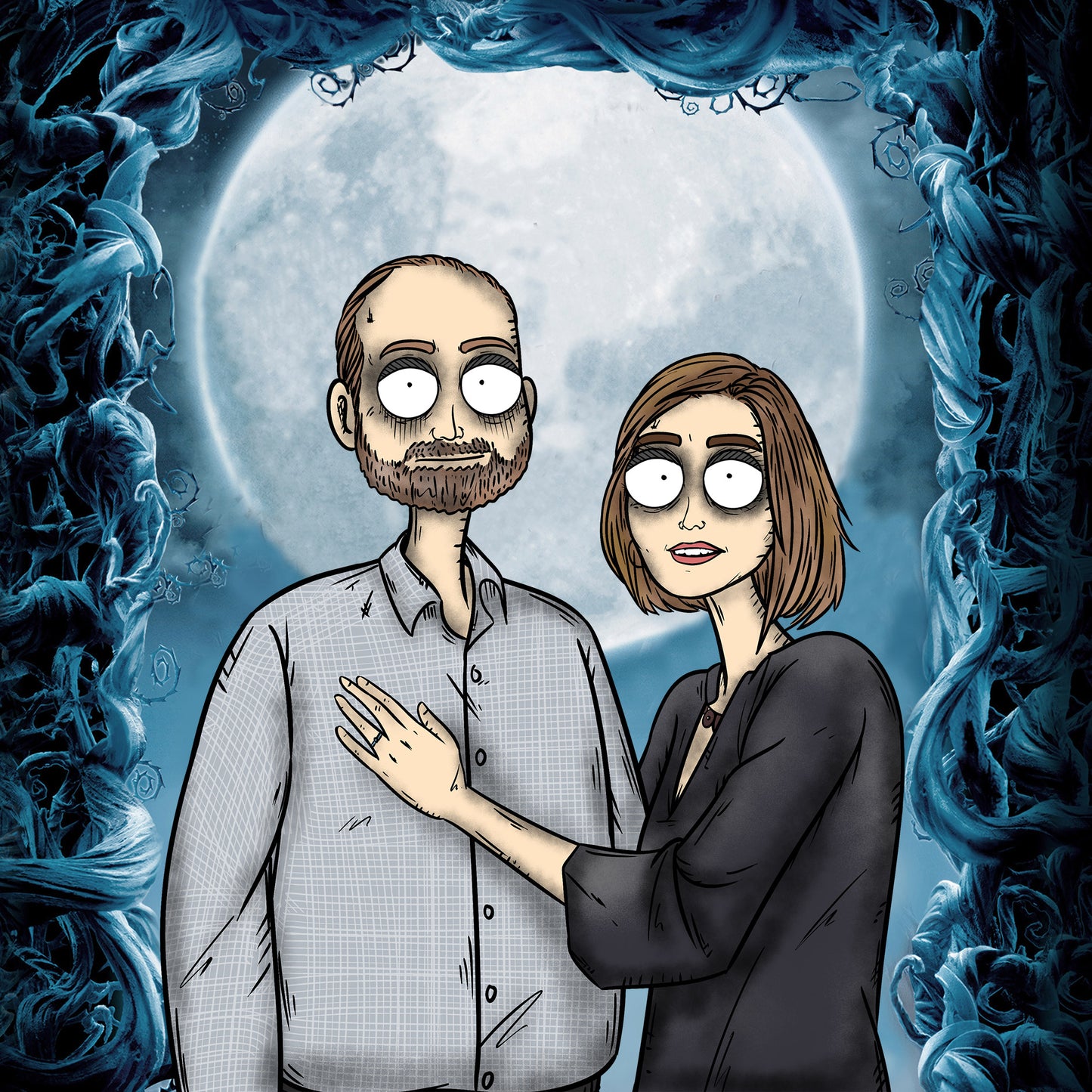 The Nightmare Portrait | Tim Burton style portrait