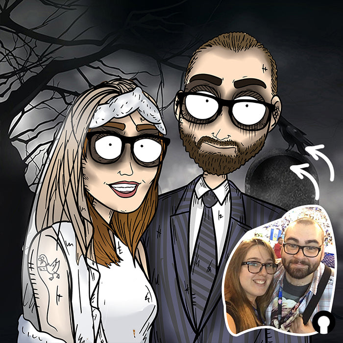 The Nightmare Portrait | Tim Burton style portrait
