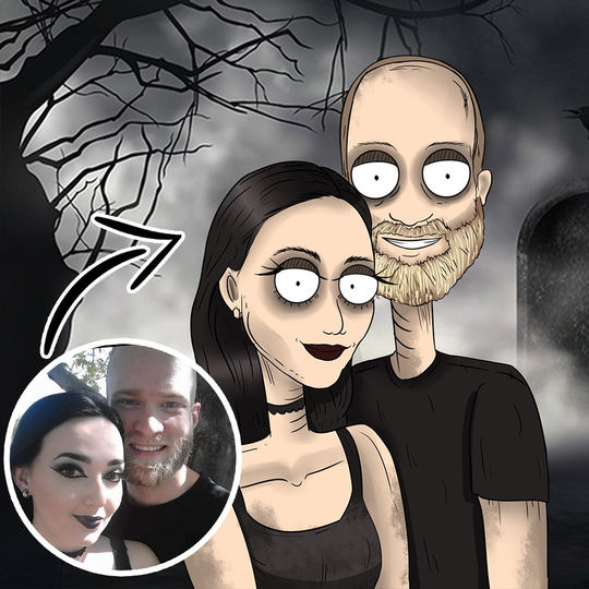 The Nightmare Portrait | Tim Burton style portrait
