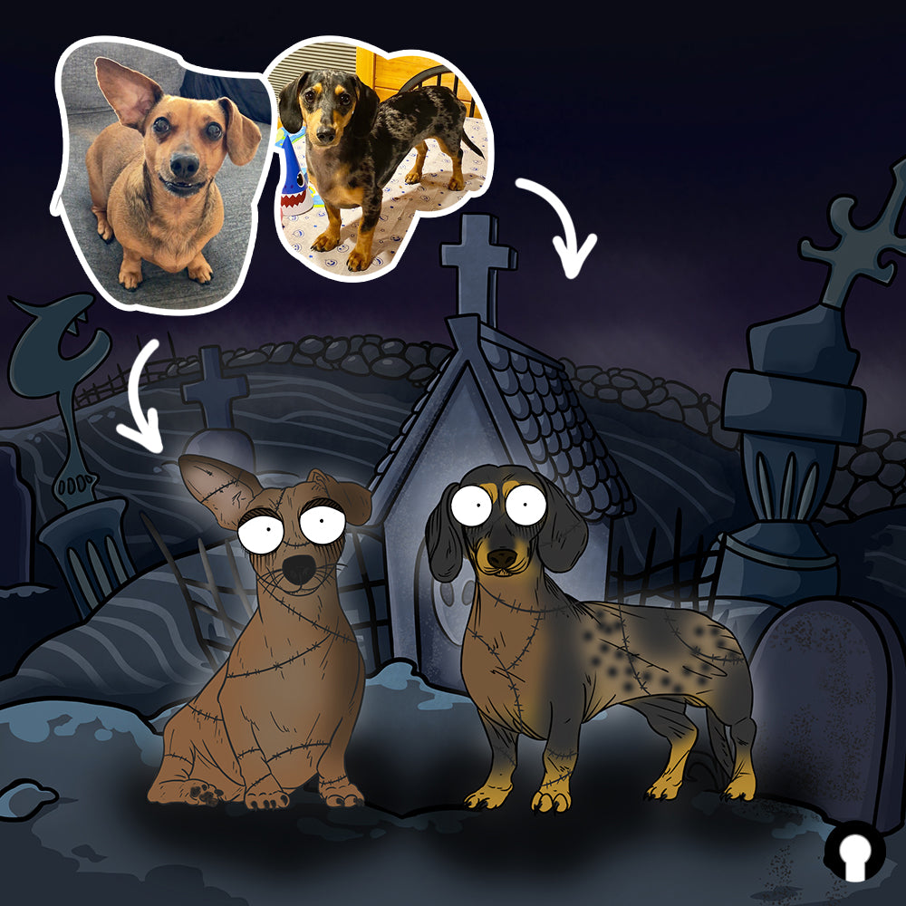 Custom spooky style pet Nightmare Portrait