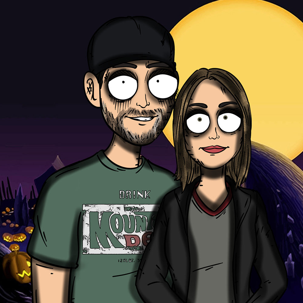 The Nightmare Portrait | Tim Burton style portrait