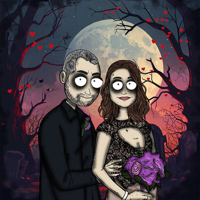 The Nightmare Portrait | Tim Burton style portrait