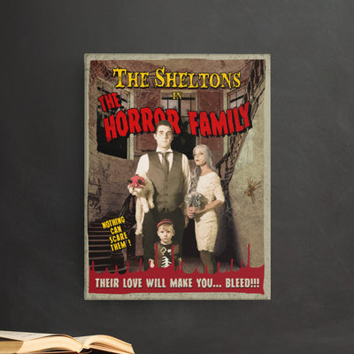 Custom horror movie poster for family